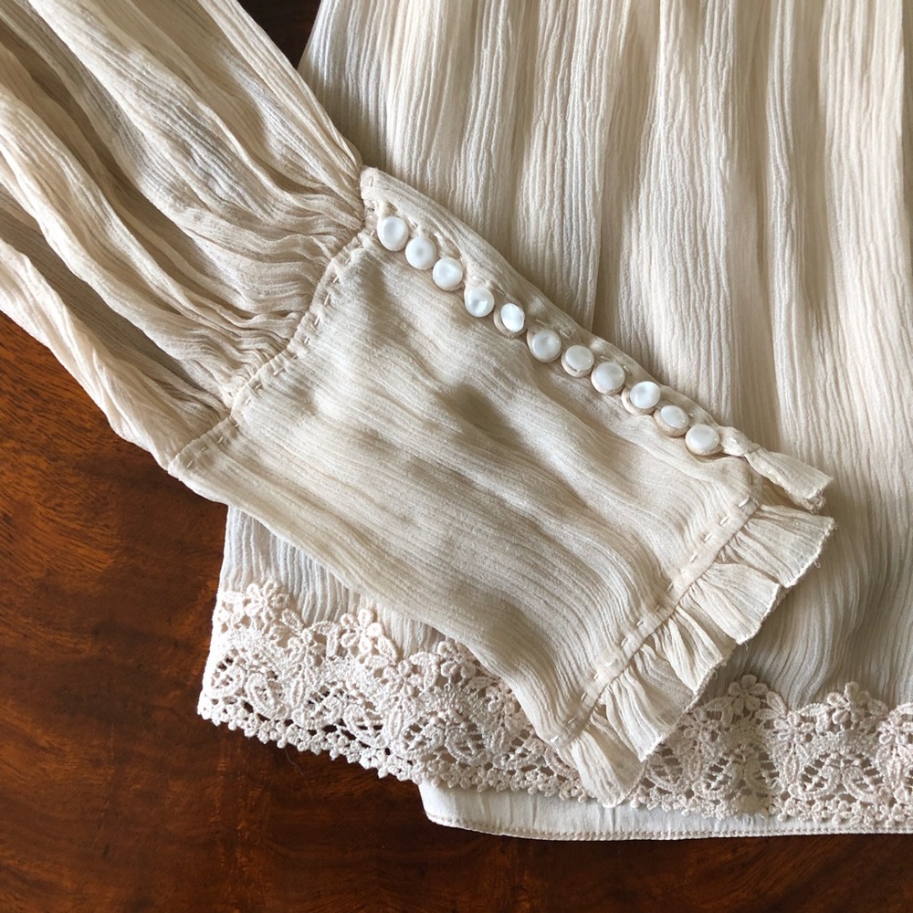 Elie Tahari Sheer Silk Blouse and Camisole - Picture 2 of 5